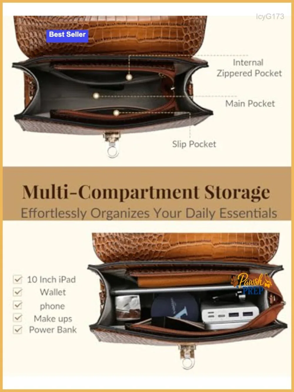 3-Piece PU Leather Satchel Handbag Set for Women, Top Handle with Crossbody